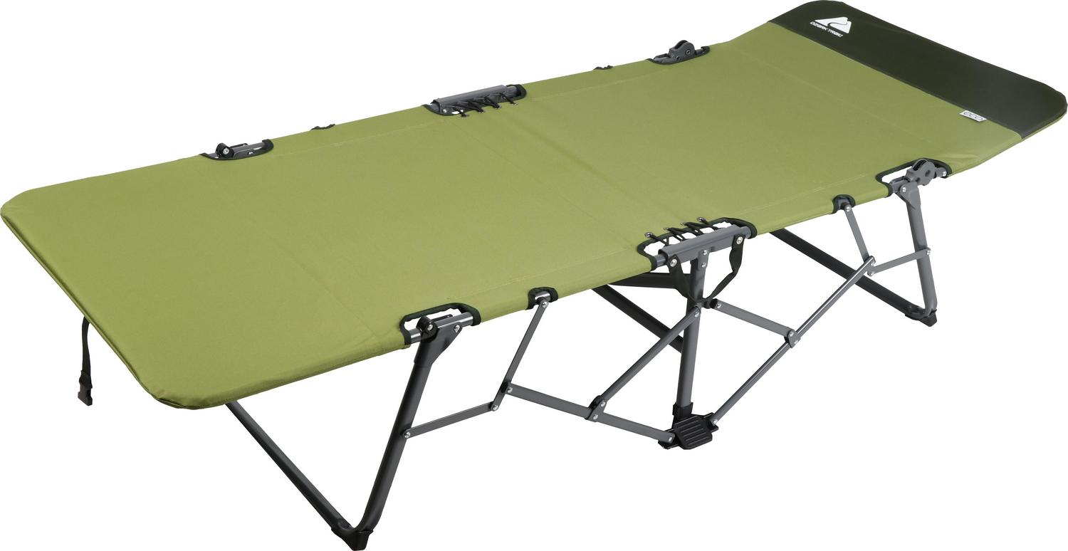 Ozark Trail Adult Quick Fold Speedy Camp Cot, Green, 79 x 33 x 16