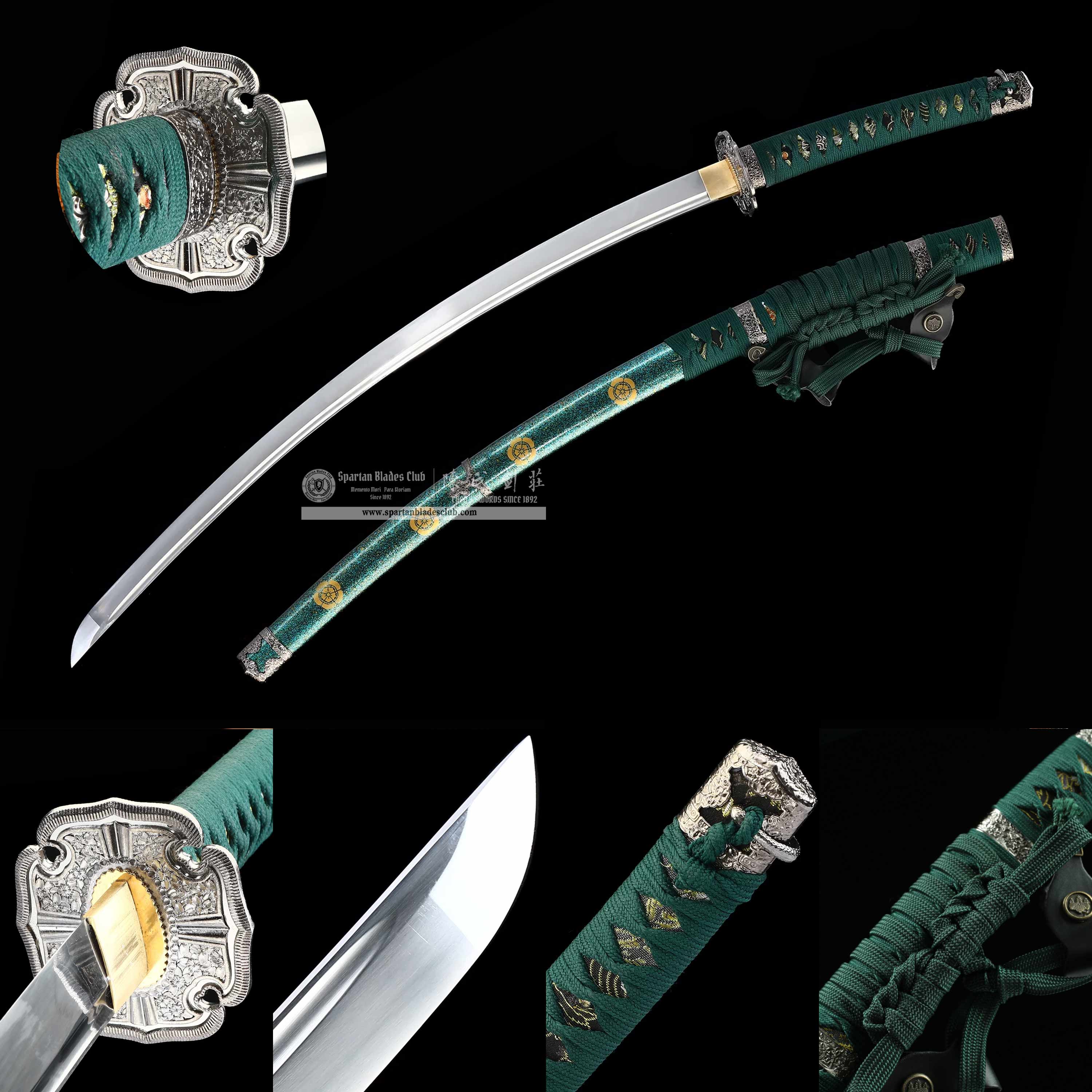*TK34* Green Demon Tachi（绿魔太刀） - T10 Steel - Exquisite Nickel Alloy Mountings - 104cm (40.94 inches) - Spartan Blades Club - Spartan Blades Club - 陳氏劍莊1892