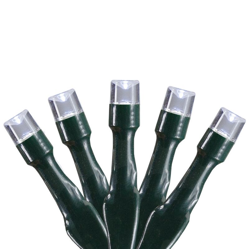 Northlight Wide Angle LED Christmas Lights - Pure White - 3' Green Wire - 10ct