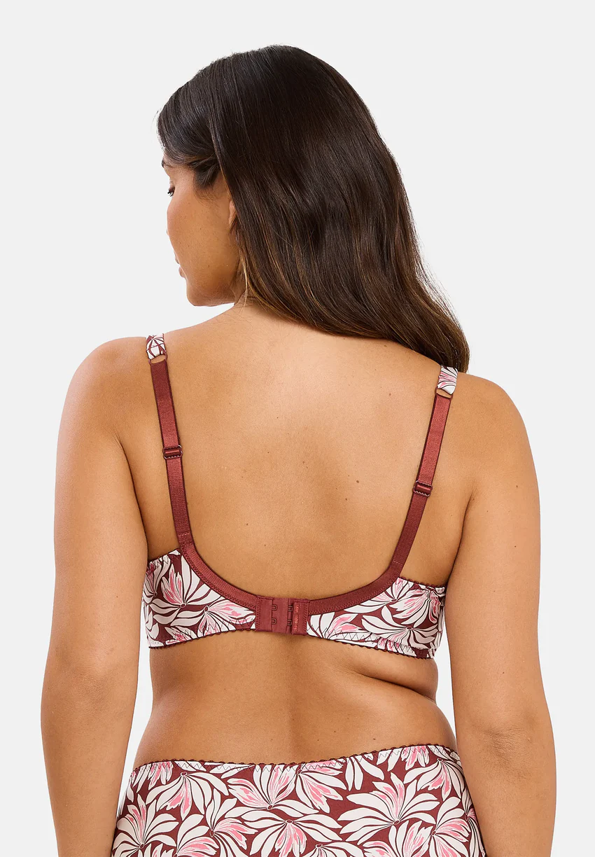 Soutien-gorge emboîtant Amélie Print Imprimé Floral Rouge Cabernet