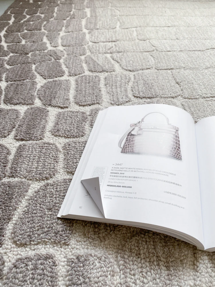 CP086 - HERM@S Himalayas / Gradient Three-Dimensional Relief Wool Carpet Large Flat Living Room Carpet