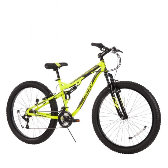 Huffy 27.5″ Mayhem Men’s Mountain Bike with Aluminum Frame, Yellow