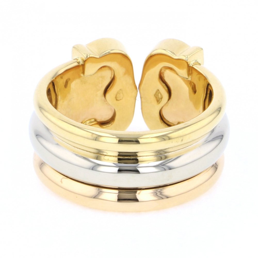 Cartier 2C #47 Ring Tri-Gold Diamond