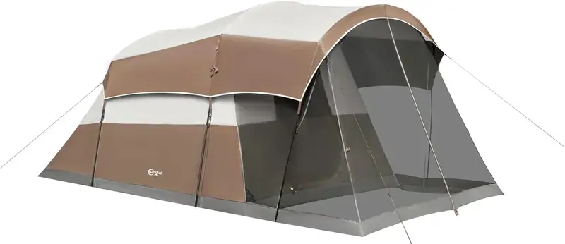 PORTAL Expandable Family Camping Tent – 6/8/10-Person Tunnel Design with Screen Room