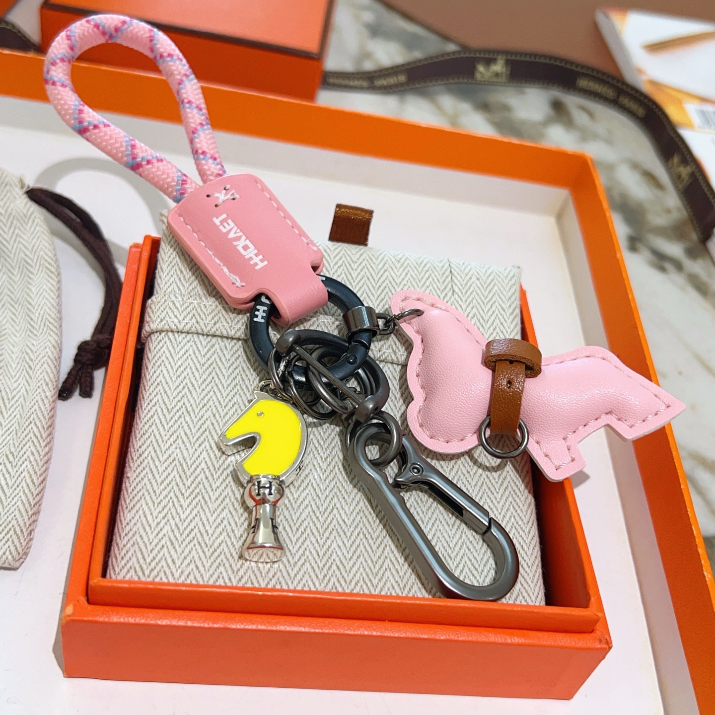 Hermès Keychain Thickened Platinum Edition - cnluxepick