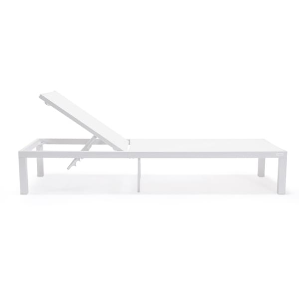 Aluminum Beach Pool Sun Lounge Chair Sling Mesh Fabric Reclining Stackable Lounger Chair