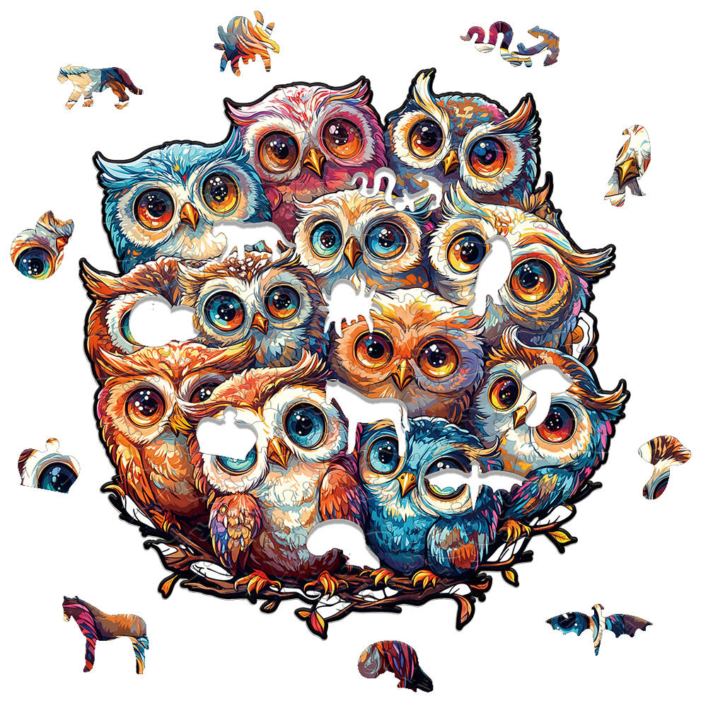 Animal Wooden Puzzle-Lovely Owl