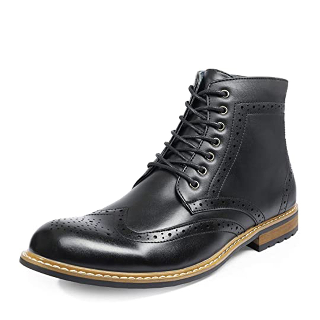 Men's Classic Wingtip Zipper Ankle Boots
