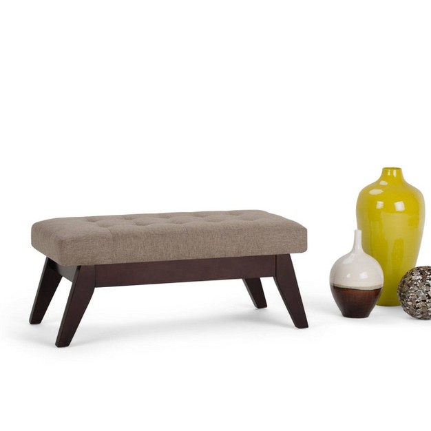 Tierney Mid century Tufted Ottoman Bench Wyndenhall
