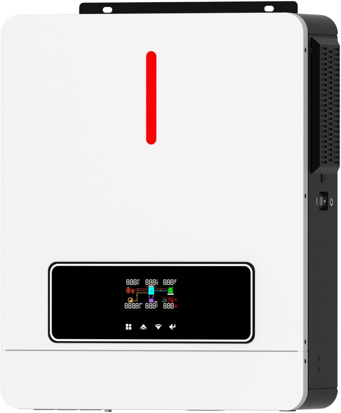 Xijia 3600W Hybrid Pure Sine Wave Power Inverter with 120A MPPT Solar Charger .dc 24V to ac 110v 60HZ Solar Converter for Home,Car ＆Cabin (DC24V(Range20V-30V) 3600VA)