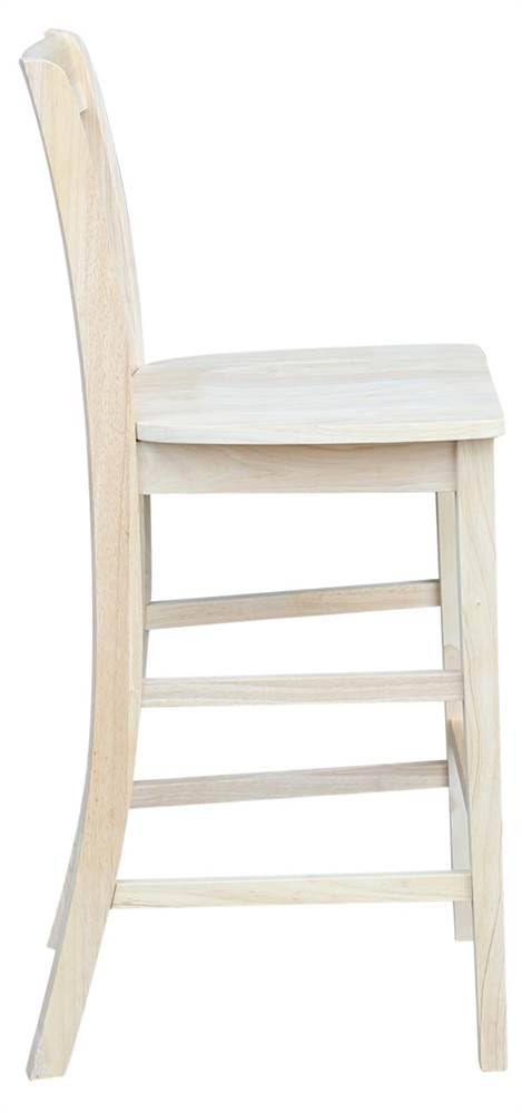 International Concepts 30 in. Unfinished San Remo Bar Stool