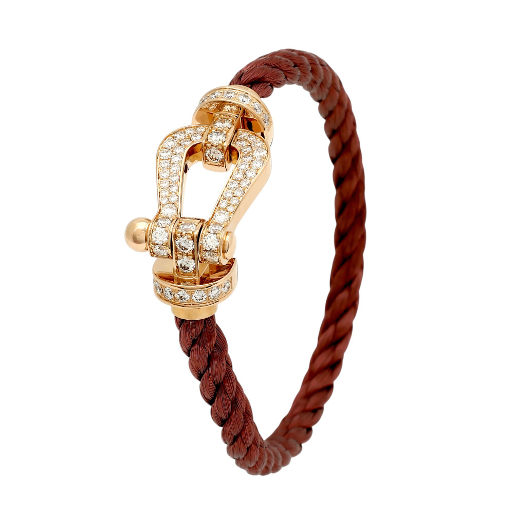 FRED Force 10 Lm Full Diamond Bracelet 18K Rose Gold 0B0049-6B1022