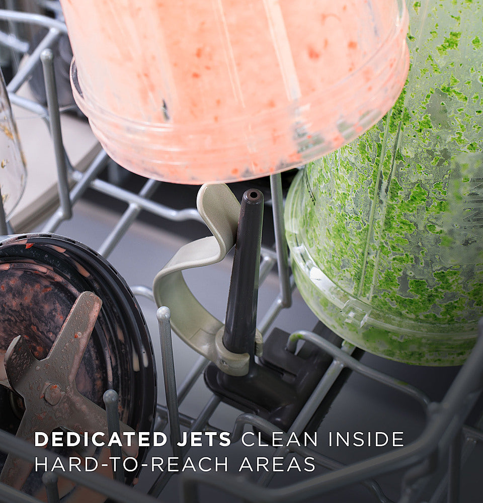GE - Top Control Smart Built In Dishwasher with Sanitize Cycle and Dry Boost, 50 dBA - Stainless steel