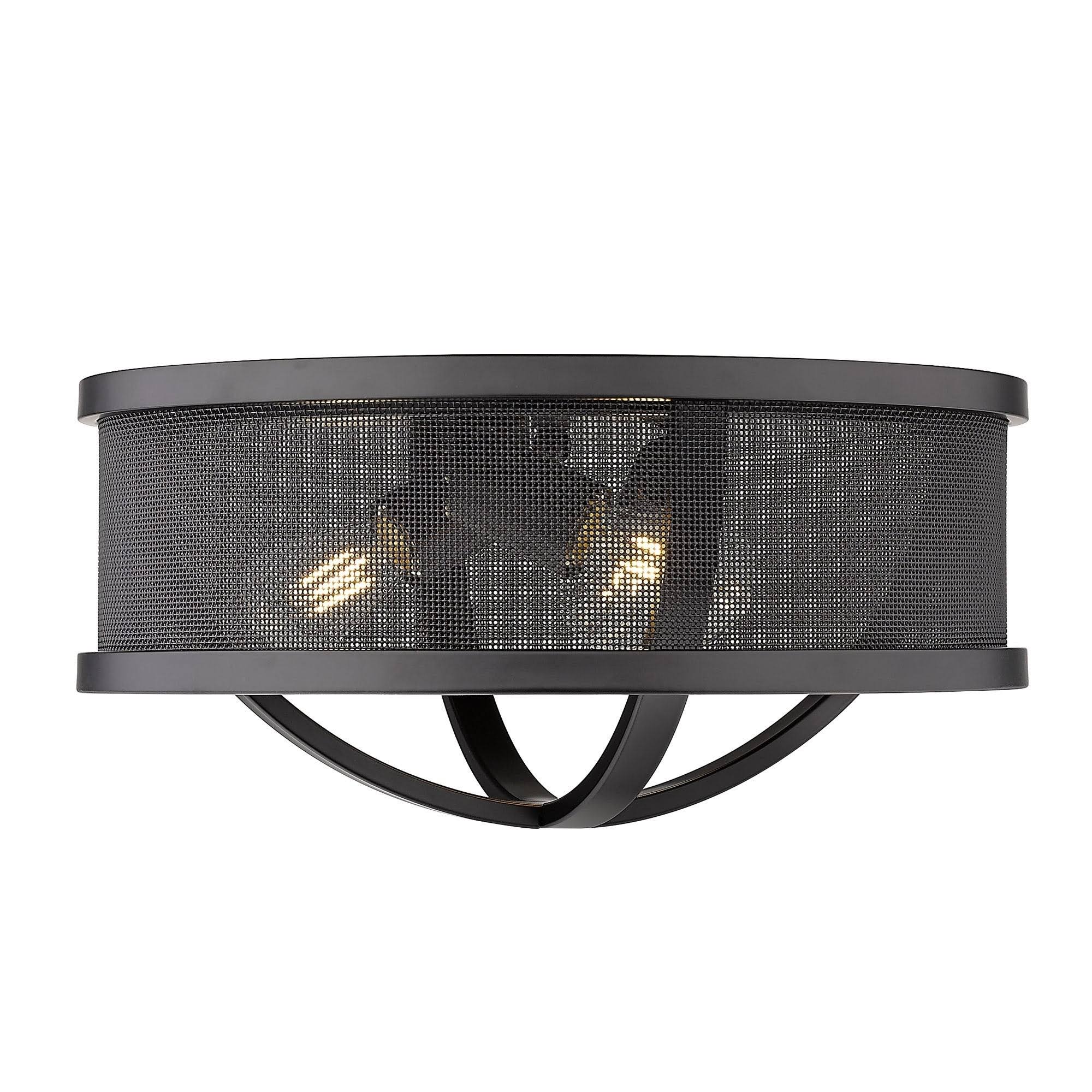 Golden Lighting 3167-FM15 OG Colson Flush Mount, Olympic Gold
