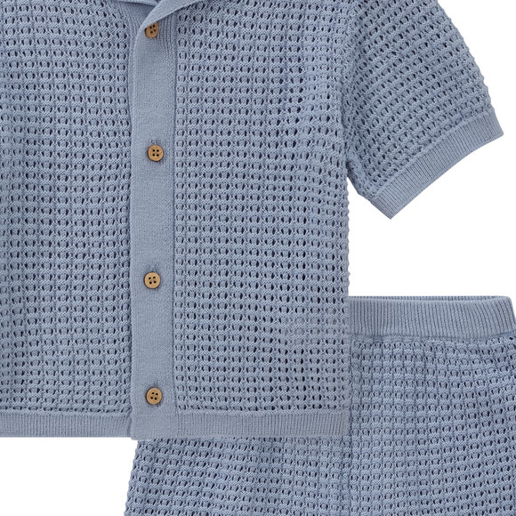 Topomini Pure Collection Baby Strick-Set mit Shirt und Hose