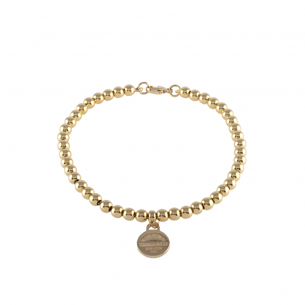 Tiffany & Co. Return To Circle Tag Bracelet 18K Yellow Gold