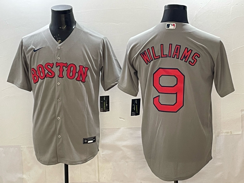 Men's Boston Red Sox Ted Williams #9 Gray Replica Player Jersey