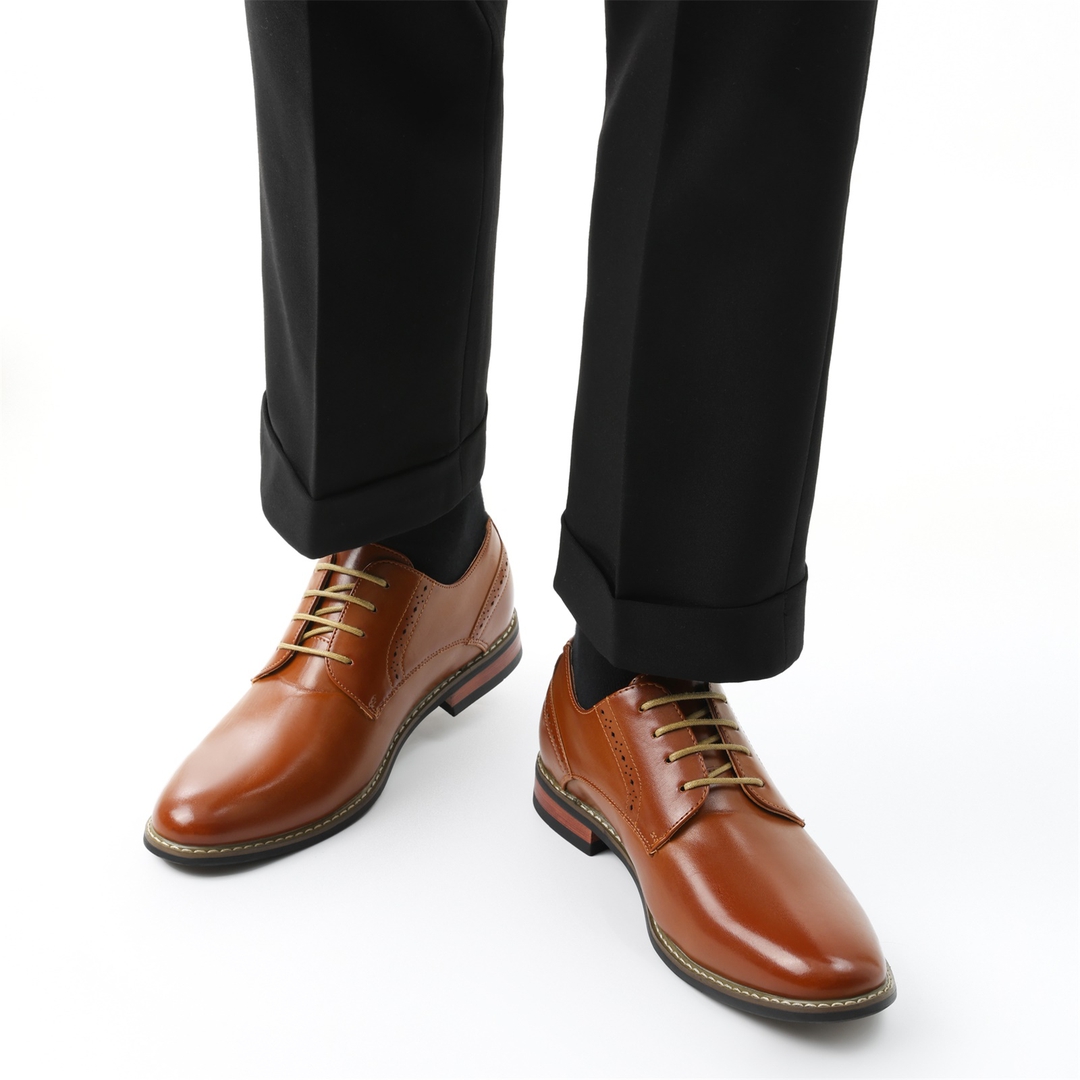 Men's Polished PU Leather Oxford Shoes