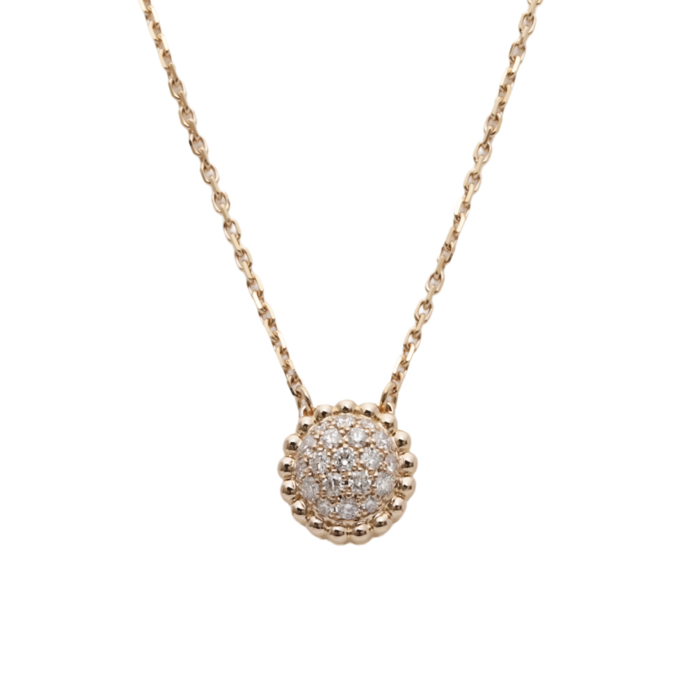 Van Cleef & Arpels Perlekruul Diamond Necklace 18K Rose Gold VCARO9PE00