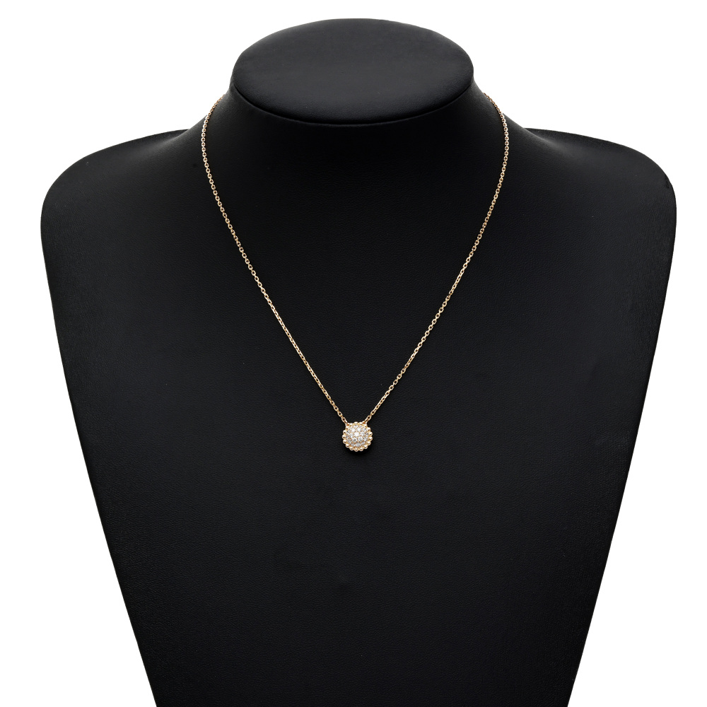 Van Cleef & Arpels Perlekruul Diamond Necklace 18K Rose Gold VCARO9PE00