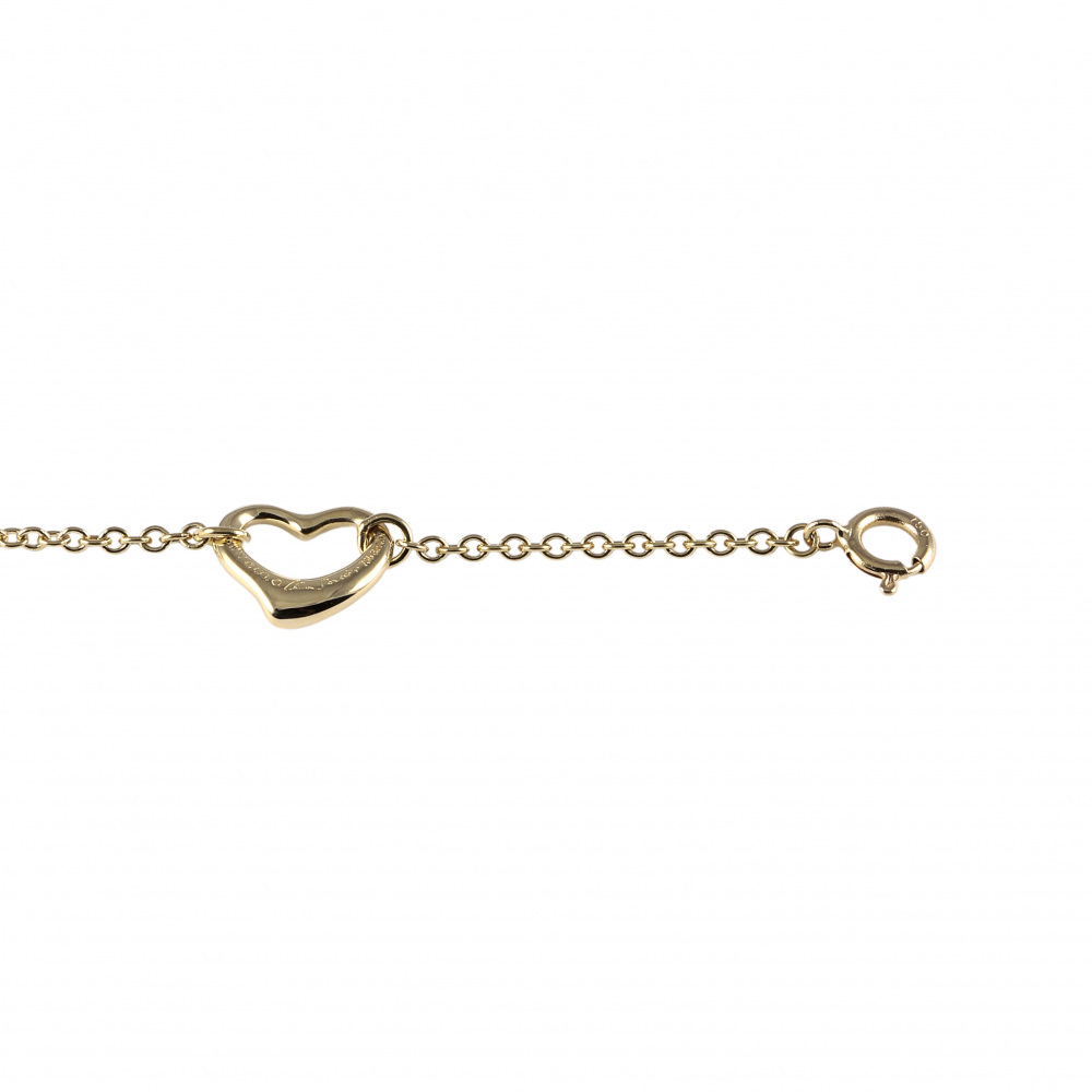Tiffany & Co. Elsa Peretti Open Heart 3 Companies Bracelet 18K Yellow Gold