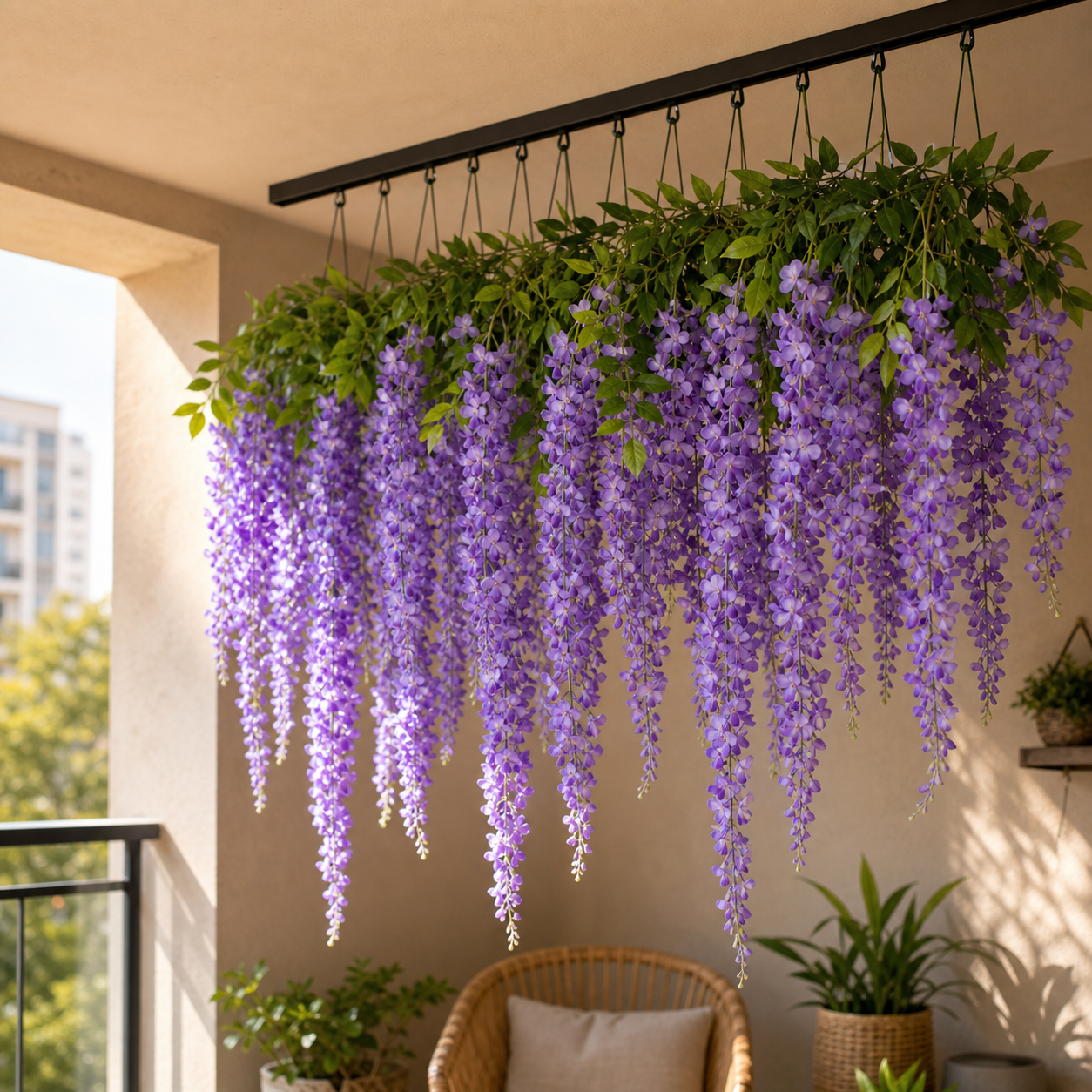 White Wisteria Flowers