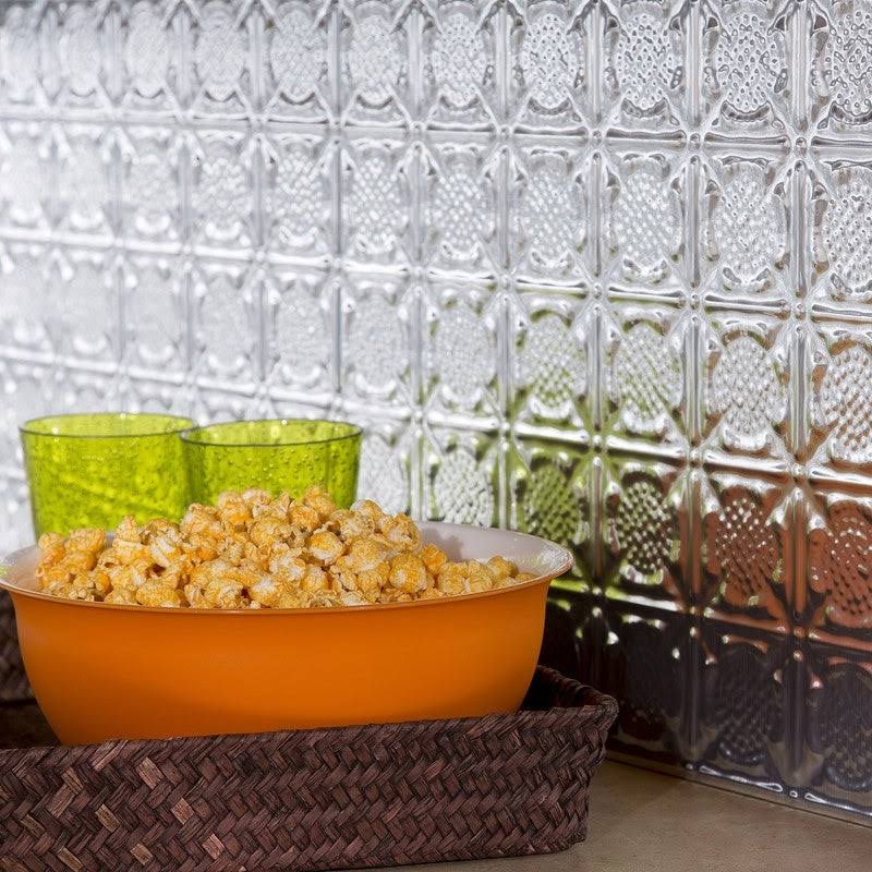 Fasade Traditional Style #6 Brushed Aluminum 15-square Foot Backsplash Kit