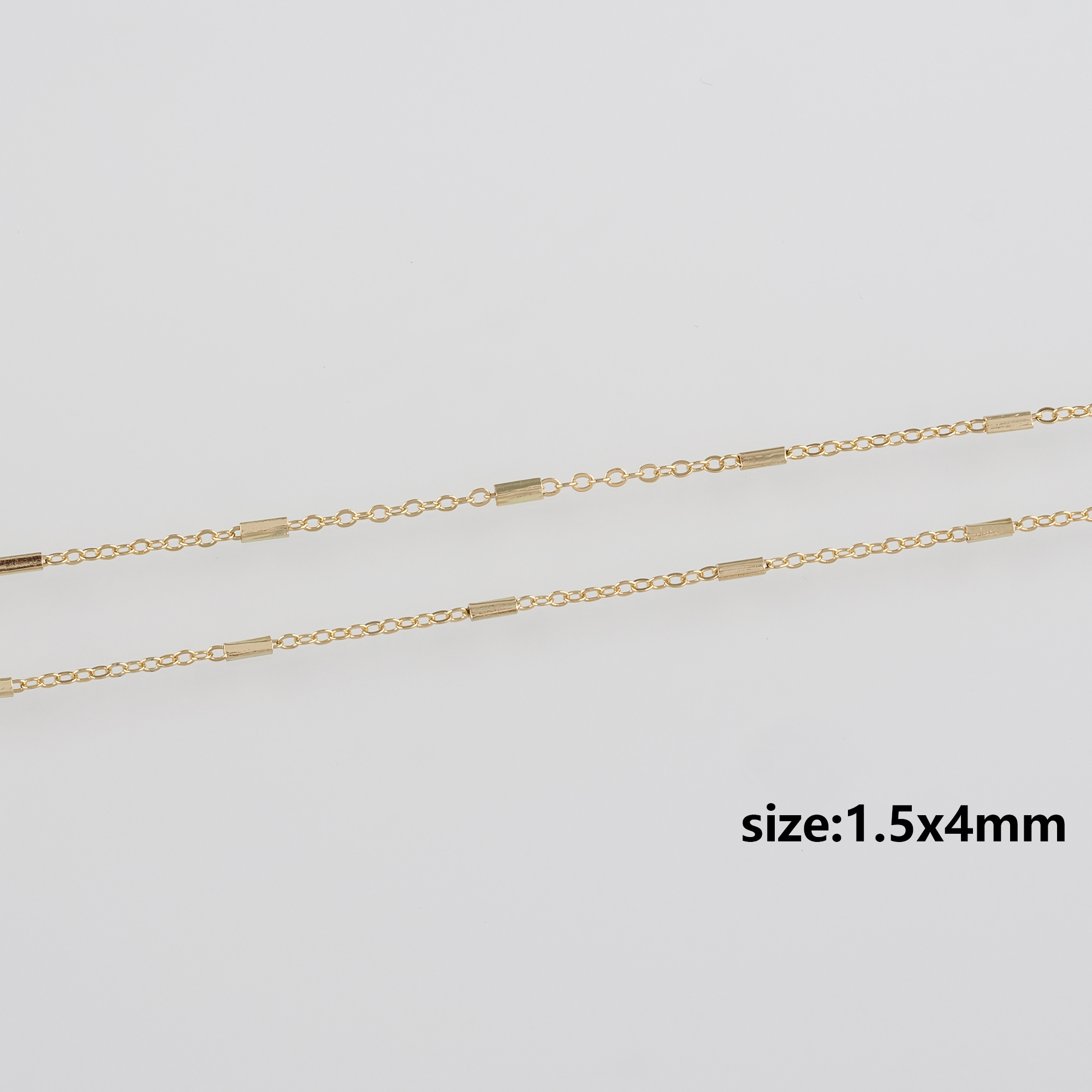 18K Gold Filled Round Chain Necklace,Minimalist Link Chain,Gold Rolo Chain Necklace for Women DIY Jewelry Making Supply