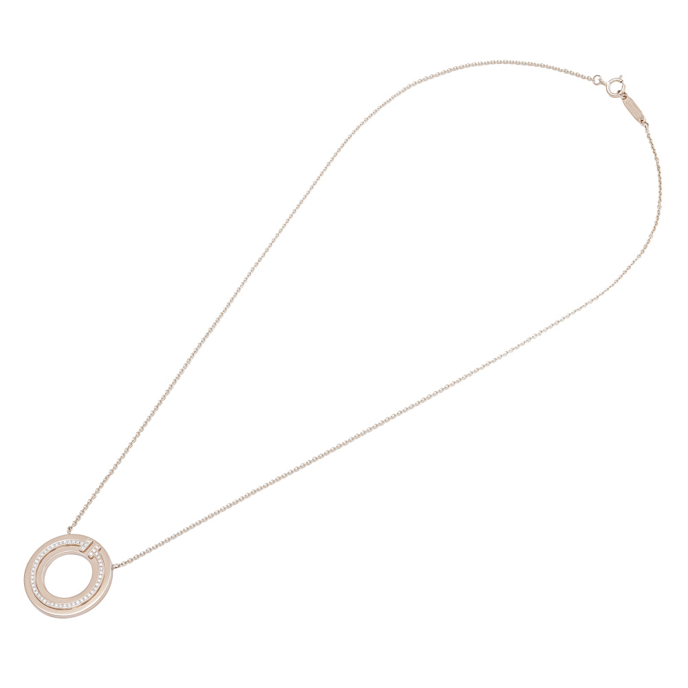 Tiffany & Co. Tiffany T Necklace 18K Rose Gold Diamond