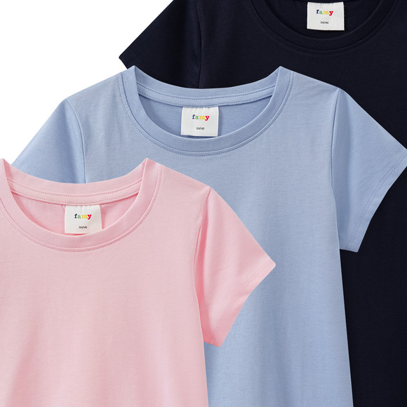 Famy 3 Mädchen T-Shirts im Basic-Look