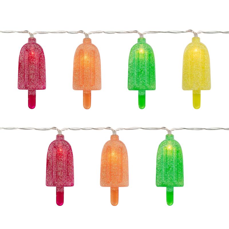 Northlight LED Ice Pop Indoor Outdoor Patio Light Set - Multicolor - 4.5' Clear Wire - 10pcs