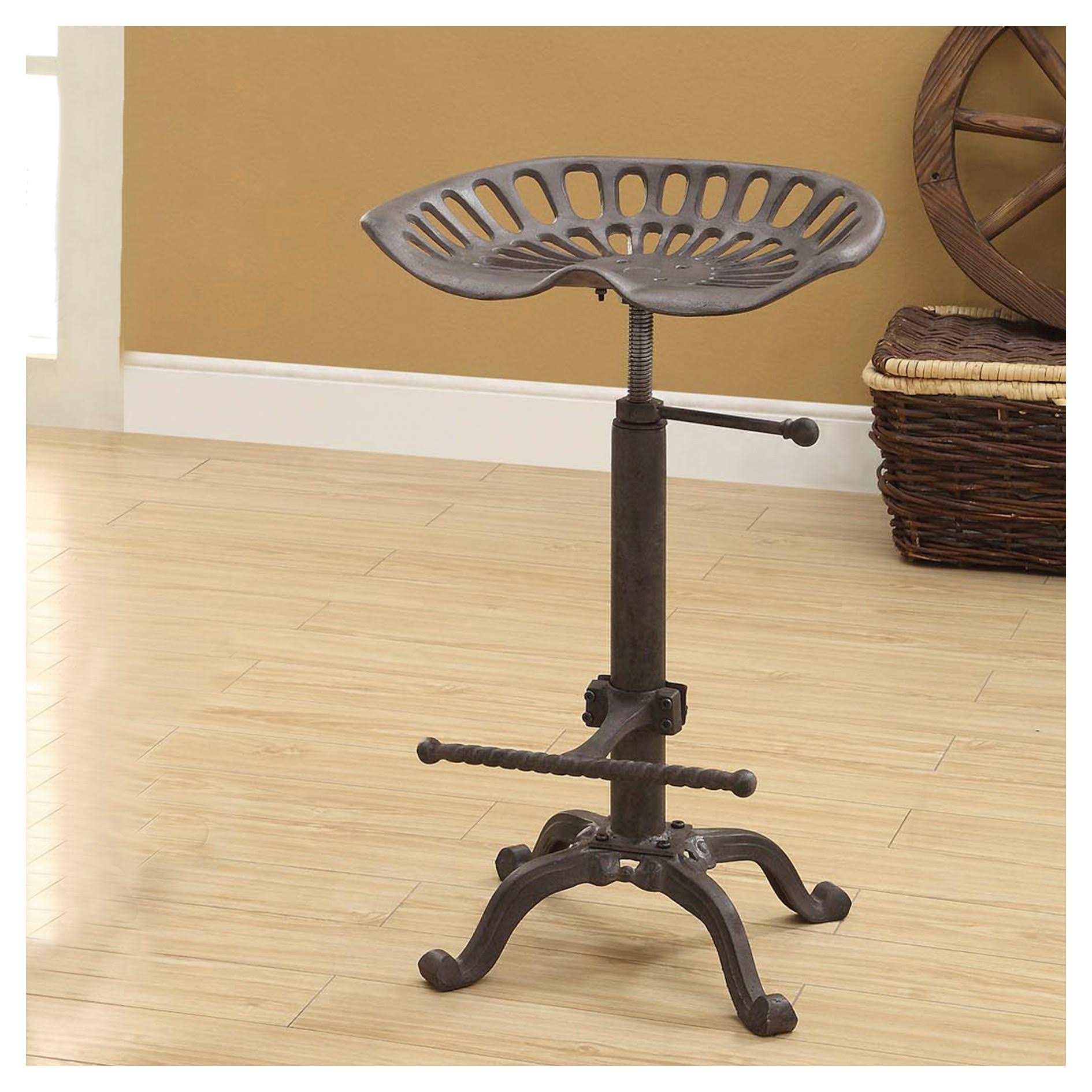 Adjustable 33x22 Tractor Seat Counter Stool Metal - Hunter