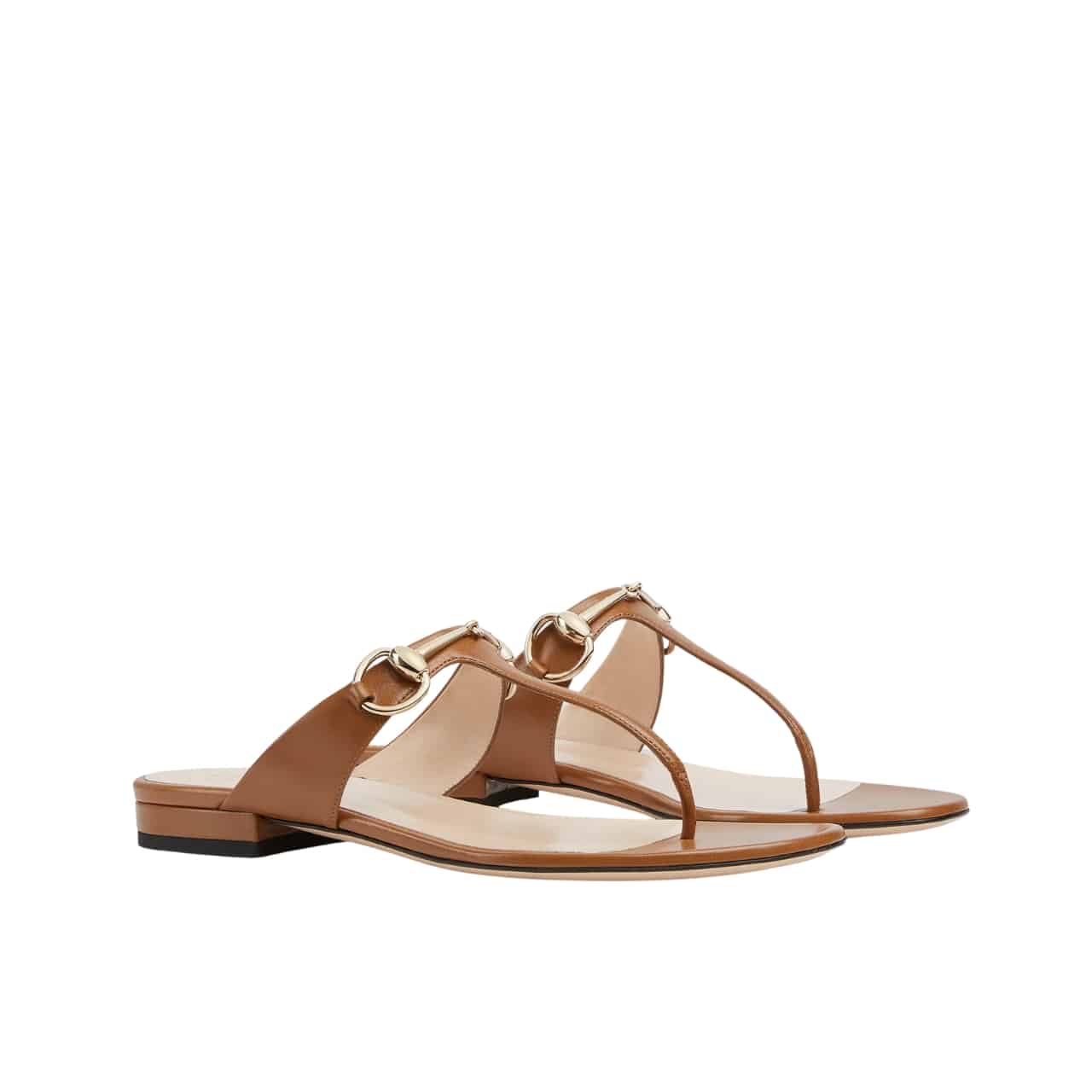 Gucci Women’S Thong Sandal With Horsebit Light Brown ?816590 C9D00 2712