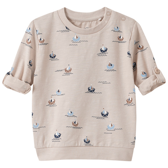 Topomini Baby Langarmshirt mit Schiff-Motiven