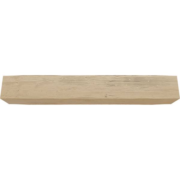 Ekena Millwork MANUSD08X08X48PP 8x22H x 8x22D x 48x22W Sandblasted Faux Wood Fireplace Mantel, Natural Pine