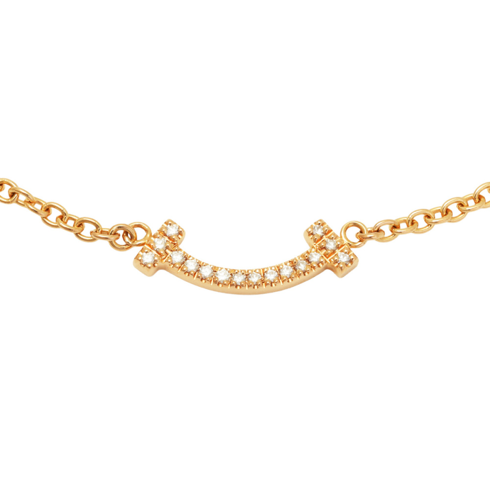 Tiffany & Co. Tiffany T Smile Bracelet 18K Rose Gold Diamond 62994673