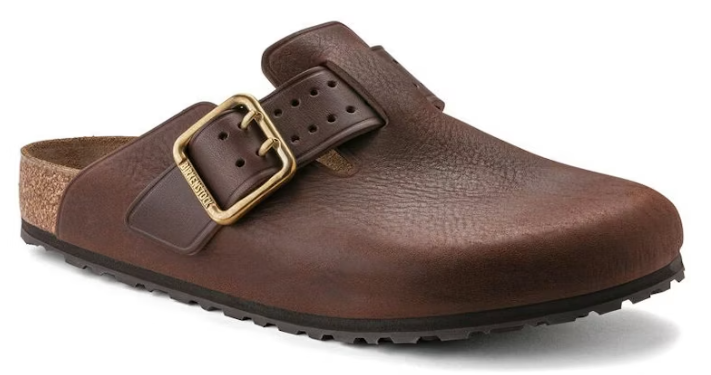 Birkenstock Boston Oiled Leather Habana Fashion Slippers