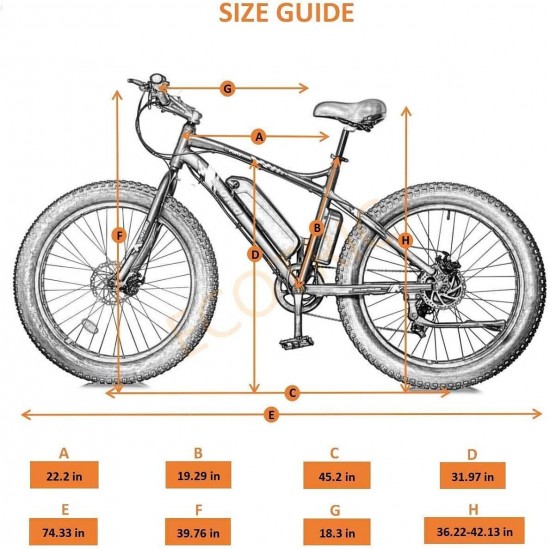 Powerful Electric Bicycle 26″ X 4″ Fat Tire Bike 500W 36V/12Ah Battery EBike Moped Mountain Beach Snow Ebike Throttle & Pedal Assist – 90% Pre-Assembled (Black)