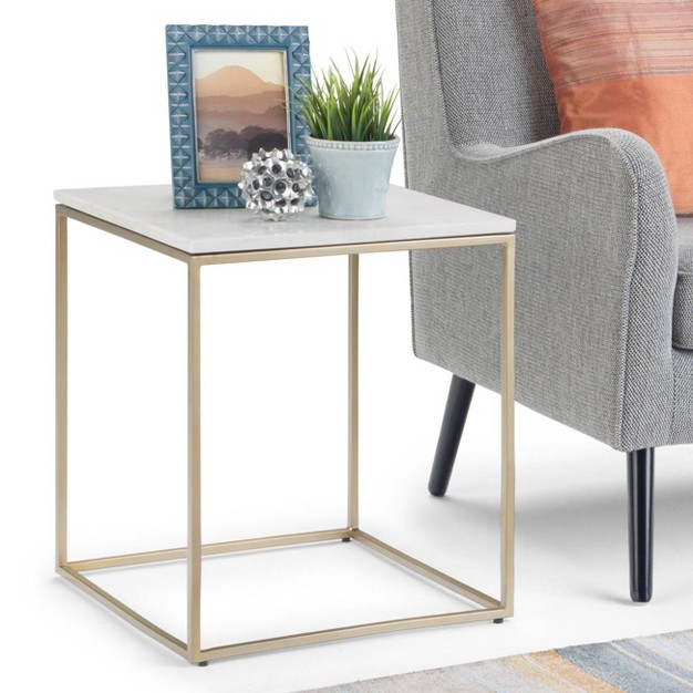Holmes Accent Table White gold Wyndenhall