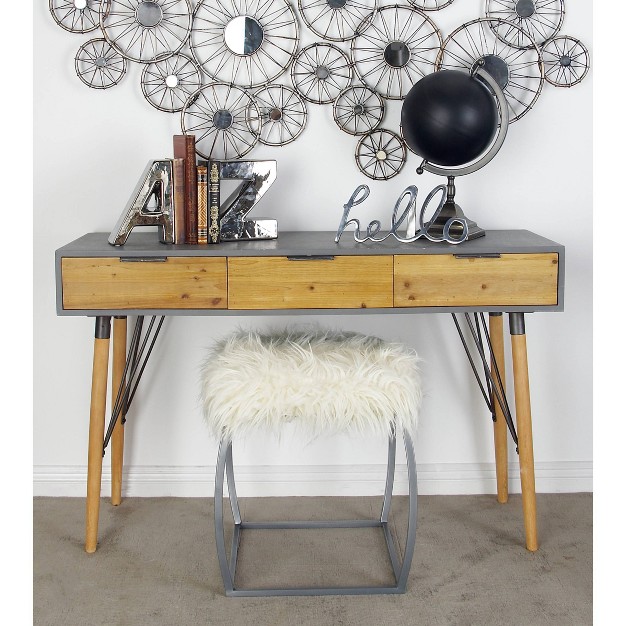 Modern Console Table With Drawers Brown Olivia amp May