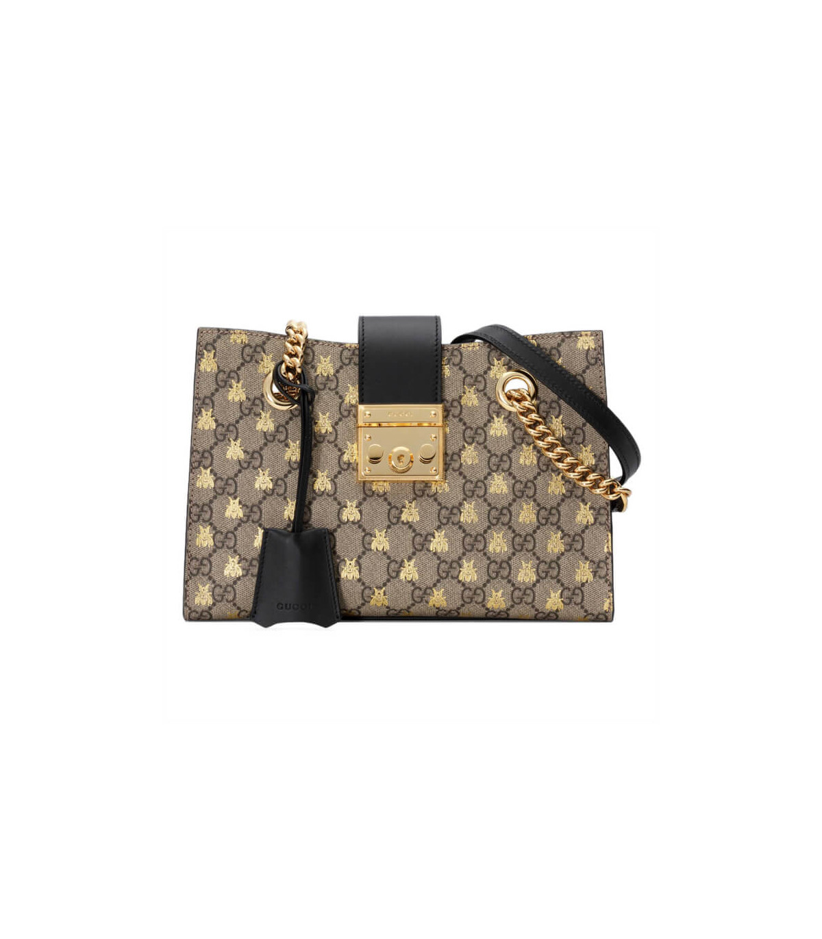 Gucci Padlock Small GG Bees Shoulder Bag