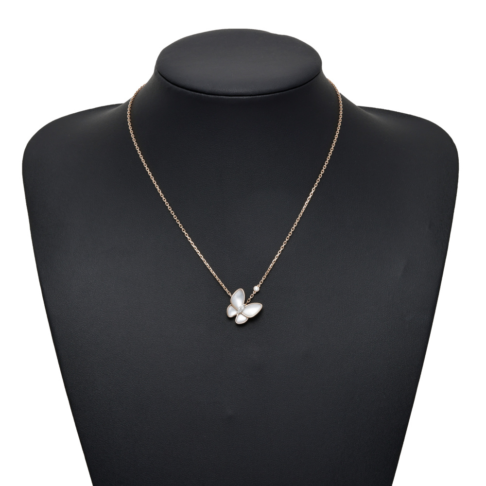 Van Cleef & Arpels Fauna de Papillon Necklace 18K Rose Gold VCARO8FO00
