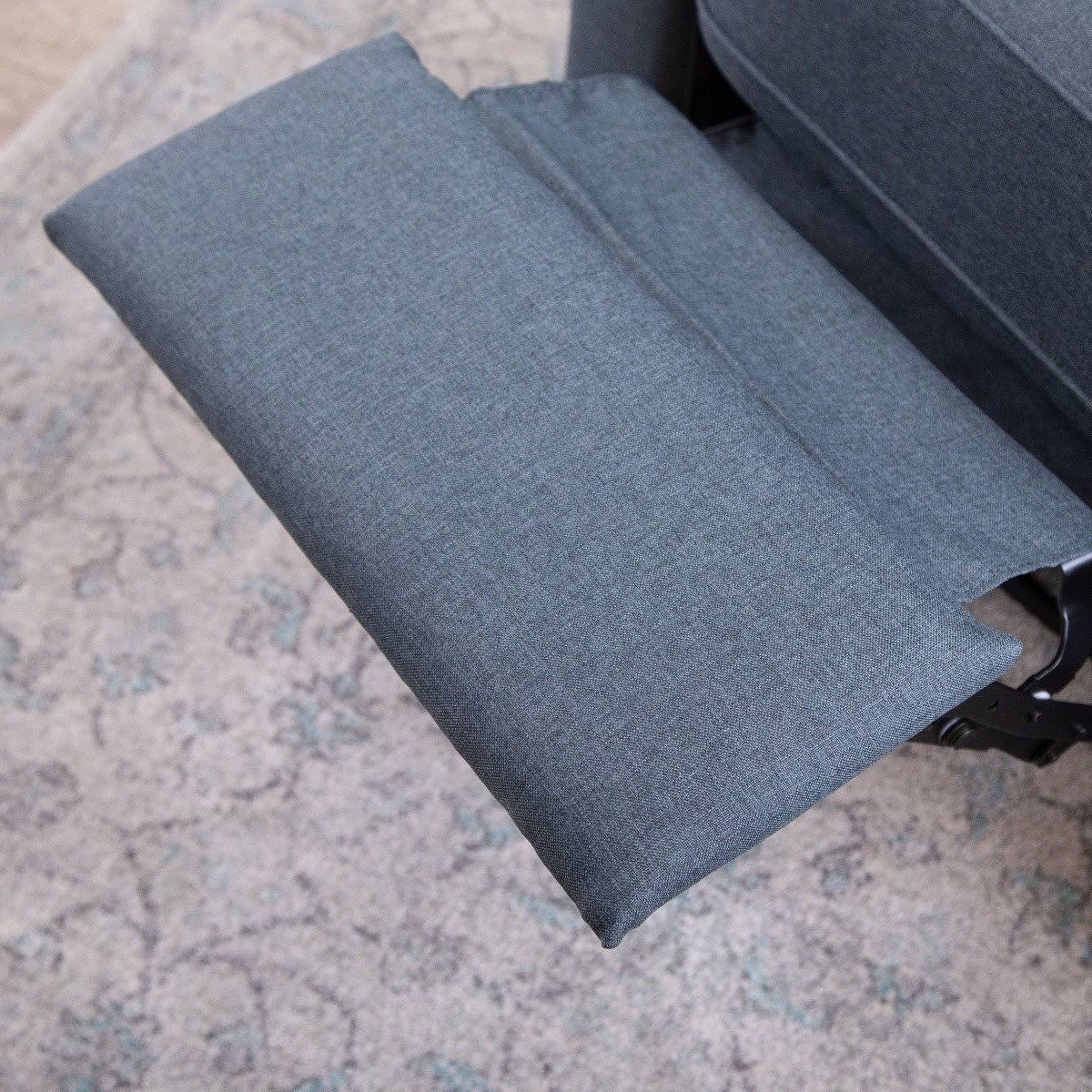 Abbyson Living Emma Nursery Swivel Glider Recliner in Grey