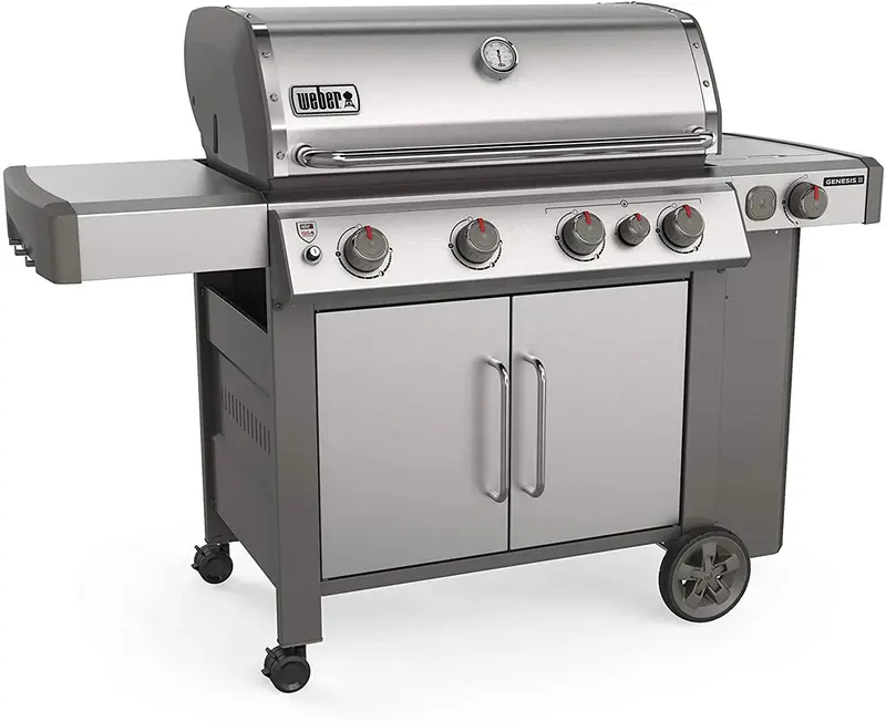 Weber Genesis II S-435 – 4-Burner Stainless Steel Propane Grill with Premium Features