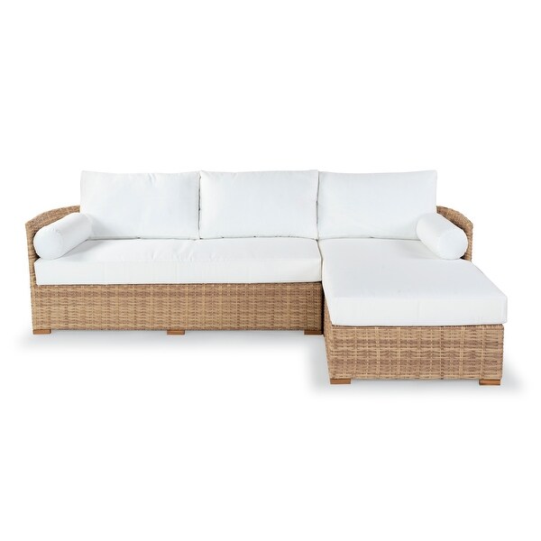 SAFAVIEH Couture Outdoor Anguilla Wicker Chaise Sofa