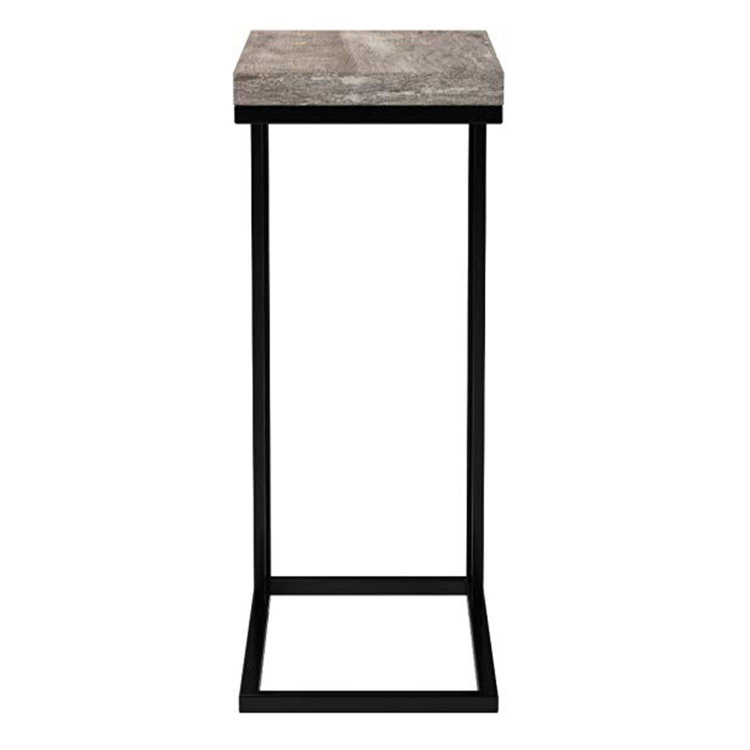 18.25x22 x 10.25x22 x 25.25x22 Taupeblack Particle Board Metal Accent Table