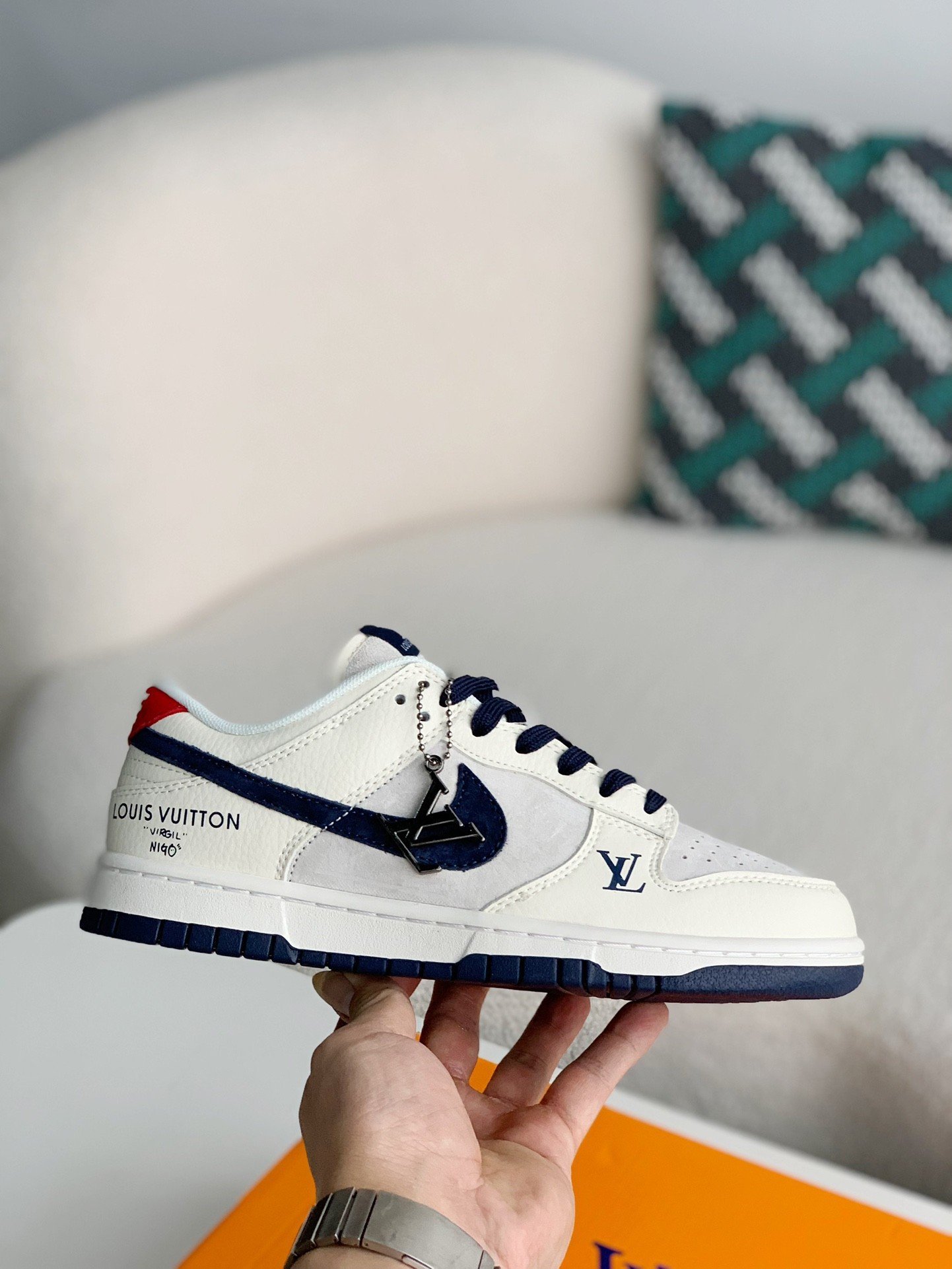 Louis Vuitton LV   Nike Dunk Low-top board shoes