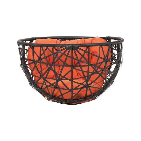 Palazzo Wicker Cushioned Teardrop Chair by Christopher Knight Home