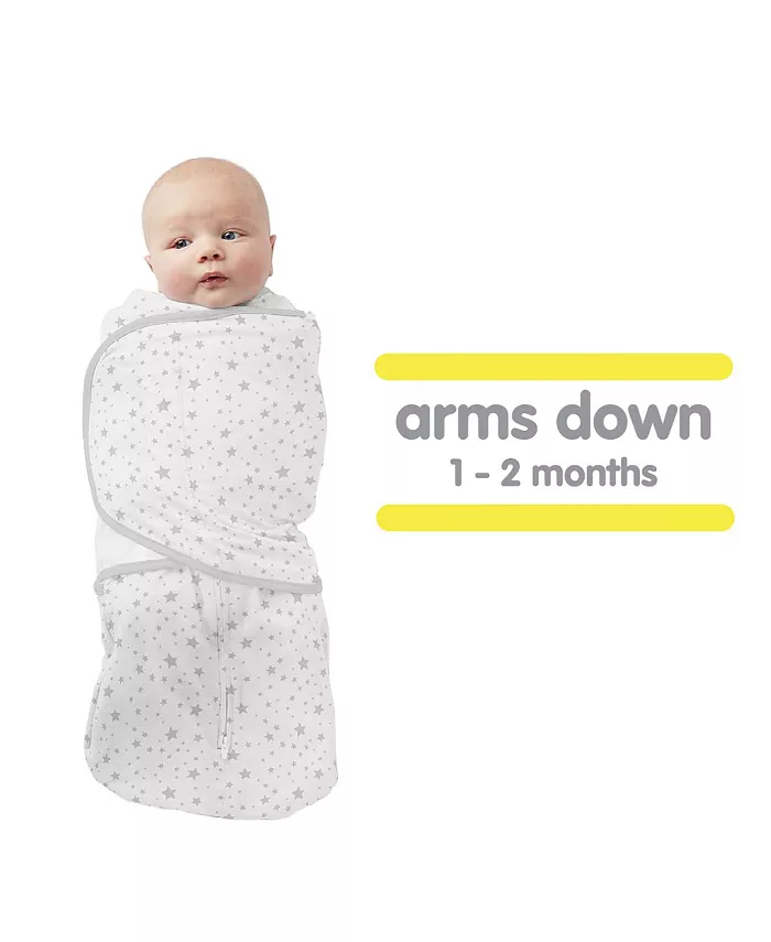 BreathableBaby 3-in-1 Swaddle Trio - Premium Activewear Jersey Knit - Arms Up, Arms Down, Arms Out