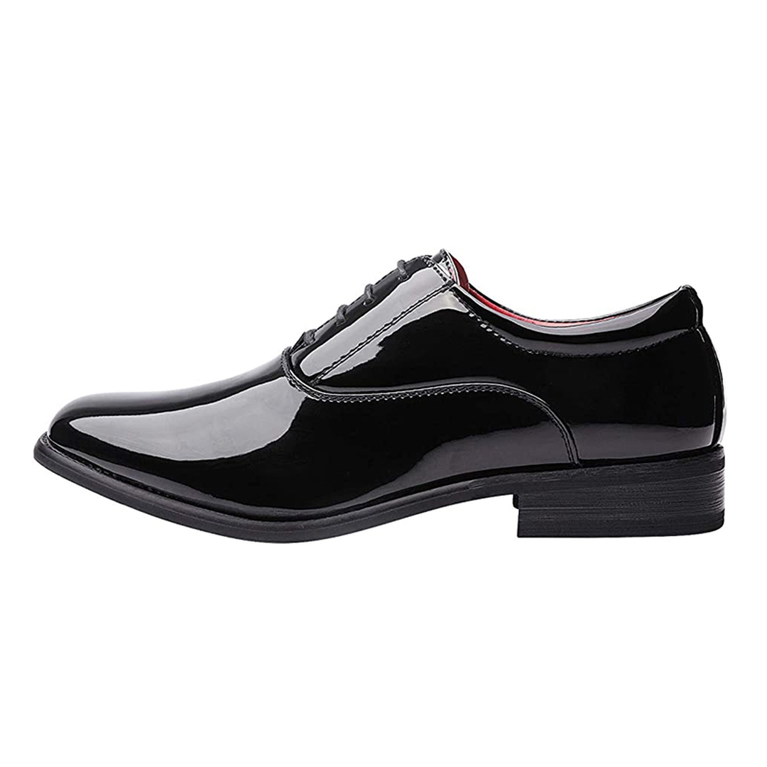 Men's Classic Black Tie Oxford Dress Shoes